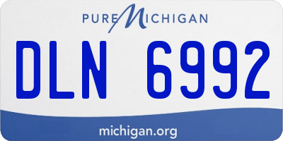 MI license plate DLN6992