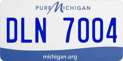 MI license plate DLN7004