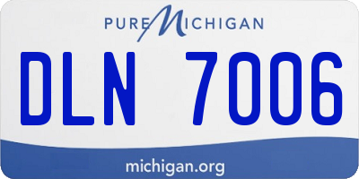 MI license plate DLN7006