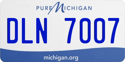 MI license plate DLN7007