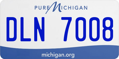 MI license plate DLN7008