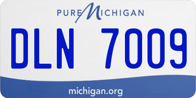 MI license plate DLN7009