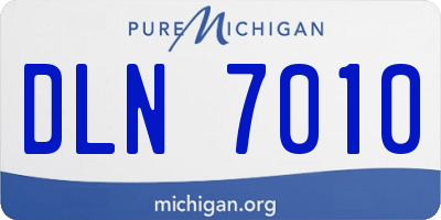 MI license plate DLN7010