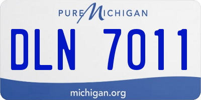 MI license plate DLN7011