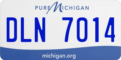 MI license plate DLN7014