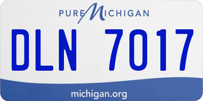 MI license plate DLN7017