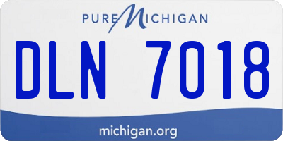 MI license plate DLN7018