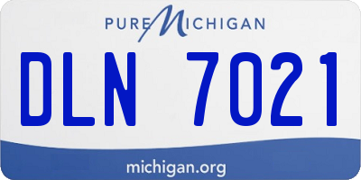 MI license plate DLN7021