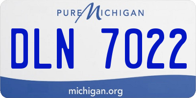 MI license plate DLN7022