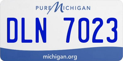 MI license plate DLN7023