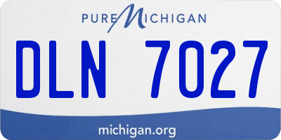 MI license plate DLN7027