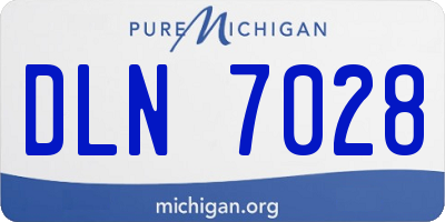 MI license plate DLN7028