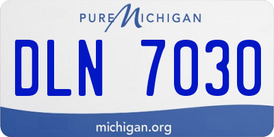 MI license plate DLN7030