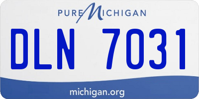 MI license plate DLN7031