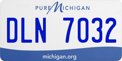 MI license plate DLN7032