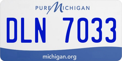 MI license plate DLN7033