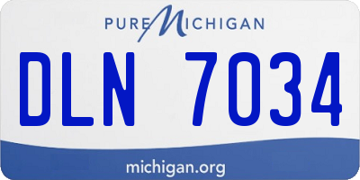 MI license plate DLN7034