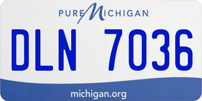 MI license plate DLN7036