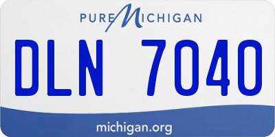 MI license plate DLN7040