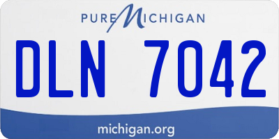 MI license plate DLN7042