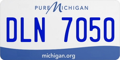 MI license plate DLN7050