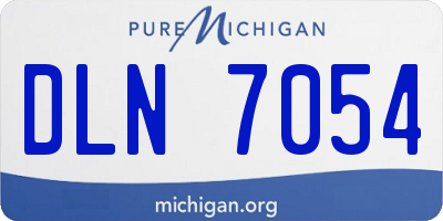 MI license plate DLN7054