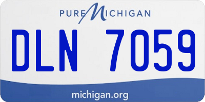 MI license plate DLN7059