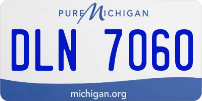 MI license plate DLN7060