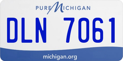 MI license plate DLN7061