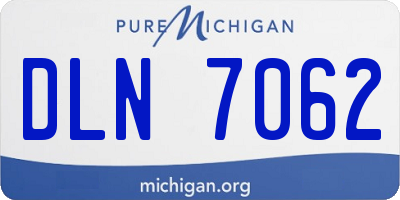 MI license plate DLN7062