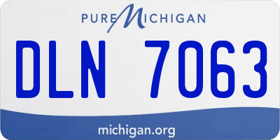 MI license plate DLN7063