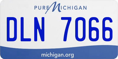 MI license plate DLN7066