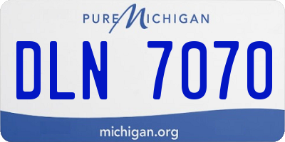 MI license plate DLN7070