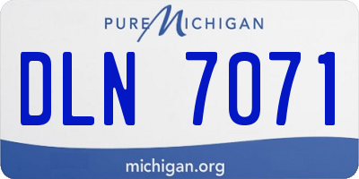 MI license plate DLN7071