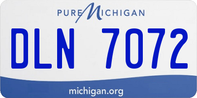 MI license plate DLN7072