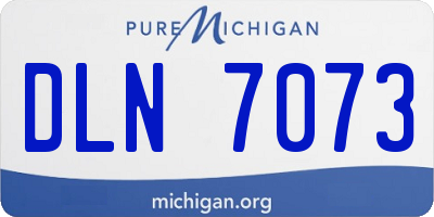 MI license plate DLN7073