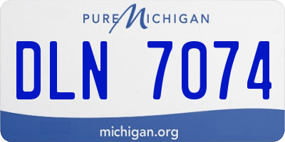 MI license plate DLN7074