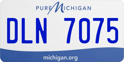 MI license plate DLN7075