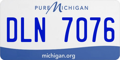 MI license plate DLN7076