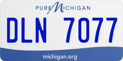 MI license plate DLN7077