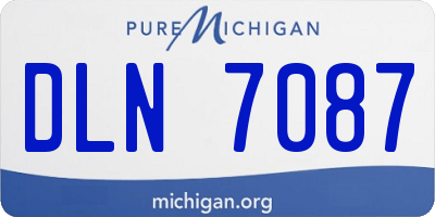 MI license plate DLN7087