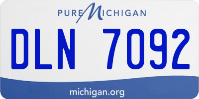 MI license plate DLN7092