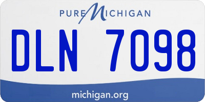 MI license plate DLN7098