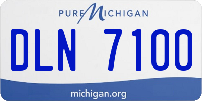 MI license plate DLN7100