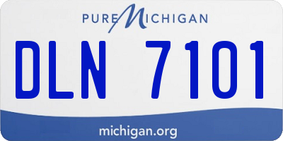 MI license plate DLN7101