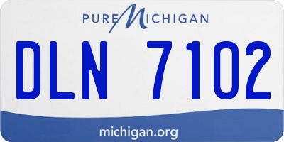 MI license plate DLN7102