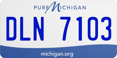 MI license plate DLN7103