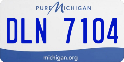 MI license plate DLN7104