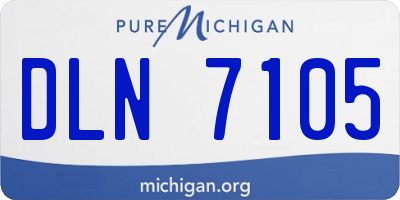 MI license plate DLN7105