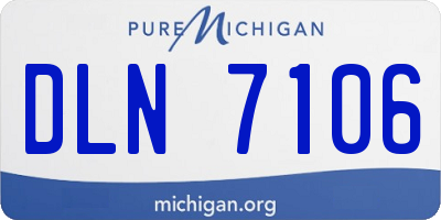 MI license plate DLN7106